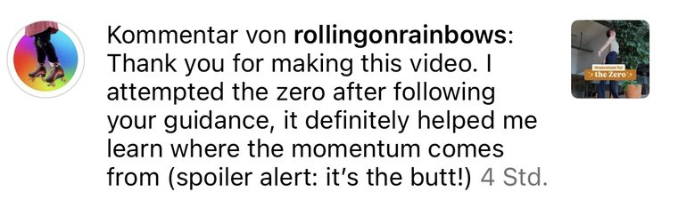 rollingonrainbows: I attempted the zero after following your guidance, it definitely helped me learn where the momentum comes from.