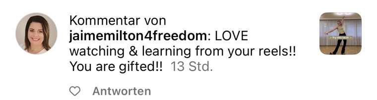 jaimemilton4freedom: LOVE watching and learning from your reels! You are gifted!